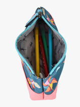 Trousse 1 Compartiment Cameleon Bleu retro PBRETROU-vue-porte