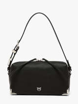 Sac Bandouli�re Bauletto Cuir Pinko Noir love bag soft 6761A3CX
