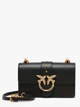 Cross Body Tas Mini Love One Leder Pinko Zwart love bag icon 7071A0F1