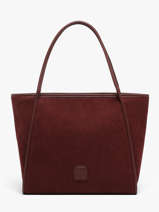 Sac Shopping Verona Velours C�tel� Laurent david Rouge ld bags 111