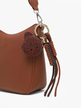 Tashengsel Viamailbag Beige short charm BEADBEAR-vue-porte