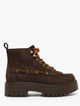 Boots Met Platformzool Uit Leder Timberland Bruin women 27YZW071