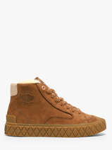 Enkelhoge Sneakers Uit Leder Palladium Bruin women 94951291