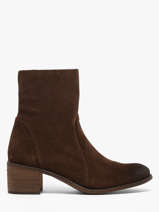 Bottines � Talon En Cuir Aliwell Marron women A224029