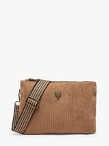 Cross Body Tas Velours Le voyage en panier Beige velours AHP309