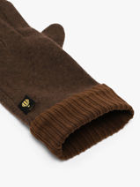 Gants Avec Bordures En Velours C�tel� Le voyage en panier Marron accessoires AHG001-vue-porte