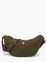 Sac Bandouli�re Velours Le voyage en panier Vert velours AHP307