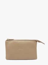 Portefeuille Caviar Leder Crinkles Beige caviar 14196