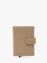 Portefeuille Caviar Cuir Crinkles Beige caviar 14600