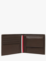 Portefeuille Cuir Tommy hilfiger Marron corporate AM14779-vue-porte