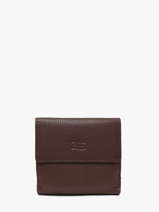 Porte-monnaie Caviar Cuir Crinkles Marron caviar 14068