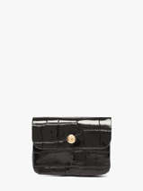 Porte-monnaie Cuir Milano Noir cocco balo CB23091