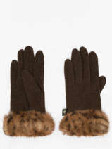 Gants Finitions L�opard Le voyage en panier Marron accessoires AHG004