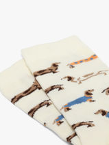 Chaussettes Besocks Beige socks women L-vue-porte