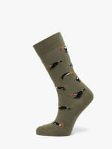 Chaussettes Besocks Vert socks men BETOUCAN