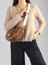 Sac Bandouli�re Andrea Faon Hindbag Marron faon FN-vue-porte