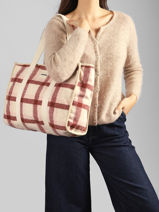 Sac Port� �paule Tartan Hindbag Rose tartan TA-vue-porte