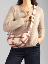 Cross Body Tas Tartan Hindbag Roze tartan TA-vue-porte