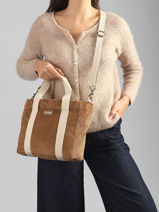Sac Port� Main Velours Velours C�tel� Hindbag Marron velours V-vue-porte