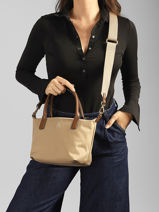 Sac Bandouli�re Popette Nylon Tommy hilfiger Beige popette AW17709-vue-porte