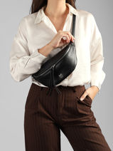 Sac Banane Love Bag Icon Cuir Pinko Noir love bag icon 6724A2JG-vue-porte