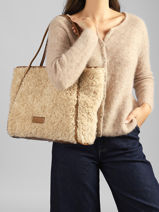 Schoudertas Alice  Laurent david Beige ld bags 111-vue-porte