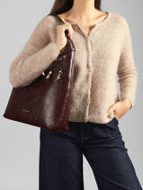 Sac Cabas Lauren Effet Croco Laurent david Rouge ld bags 52-vue-porte