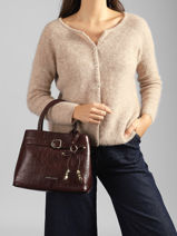 Handtas Lauren Met Croco Textuur Laurent david Rood ld bags 119-vue-porte