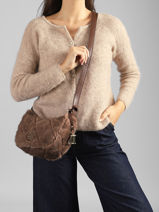 Sac Bandouli�re Polly Laurent david Marron ld bags 114-vue-porte