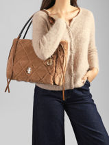 Schoudertas Polly Laurent david Beige ld bags 115-vue-porte
