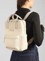 Sac � Dos Bergen Small Ibiza 1 Compartiment Kapten and son Beige ibiza IB-vue-porte
