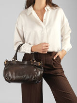 Sac � Main Lune Cuir Vanessa bruno Marron lune 7V40920-vue-porte