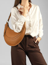 Sac Hobo M Zipp� Hoboh�me Cuir Lancel Marron hoboheme A14217-vue-porte
