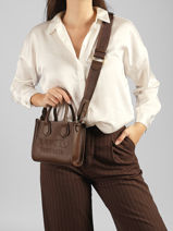 Cross Body Tas Mini Jour Leder Lancel Bruin jour A14078-vue-porte
