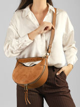 Sac Bandouli�re Origami Cuir Lancel Marron origami A14279-vue-porte