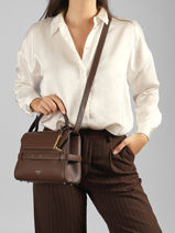 Sac Bandouli�re Faubourg Cuir Lancel Marron faubourg A13948-vue-porte