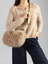 Sac Bandouli�re Doudou Le voyage en panier Beige doudou AHP310-vue-porte