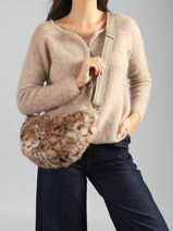 Sac Bandouli�re Doudou Polyester Le voyage en panier Beige doudou AHP315-vue-porte