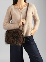 Sac Bandouli�re Doudou Le voyage en panier Marron doudou AHP319-vue-porte