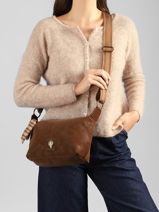 Sac Bandouli�re City Le voyage en panier Marron city AHP333-vue-porte