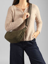 Cross Body Tas Velours Le voyage en panier Groen velours AHP307-vue-porte
