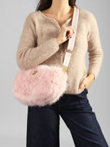 Sac Bandouli�re Enfant Doudou Polyester Le voyage en panier Rose doudou AHP359-vue-porte