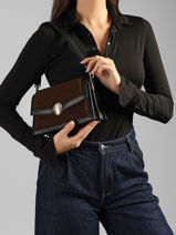 Sac Port� �paule Tennis Bliss Lacoste Marron tennis bliss NF5473IO-vue-porte