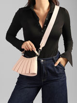 Sac Bandouli�re Lenglen Cuir Lacoste Rose lenglen NU5219DP-vue-porte