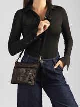 Cross Body Tas Studs Mandoline Zwart studs 6735-vue-porte