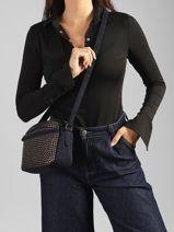 Sac Bandouli�re Studs Mandoline Bleu studs 6734-vue-porte