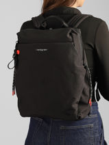 Sac � Dos Akira Format A4 + Pc 14" Hedgren Noir string HSTG03-vue-porte