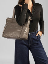 Sac Port� �paule Puffer + Pc 13" Hedgren Gris cocoon HCOCN03-vue-porte