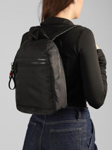 Sac � Dos L Vogue Polyester Recycl� Hedgren Noir inner city upgrade HIC11L-vue-porte