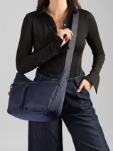 Sac Bandouli�re Alex Polyester Recycl� Hedgren Bleu inner city upgrade HIC437-vue-porte